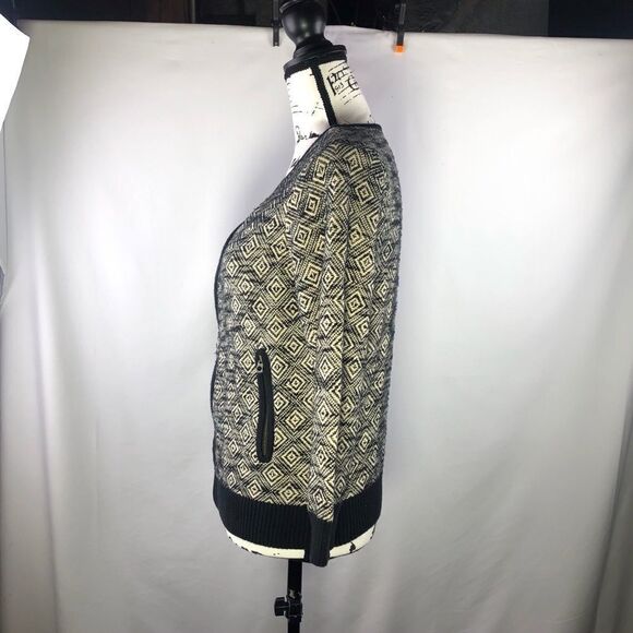 Lucky Brand Diamond-Patterned Zip Up Jacket, S - Picture 3 of 8